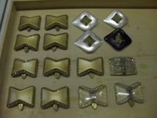 16 pz FIOCCHI X SCARPE VINTAGE ANNI 60 RECUPERO TEATRO RESINA CRISTALLI SEGNI