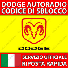 ✅DODGE RADIO CODICE DI