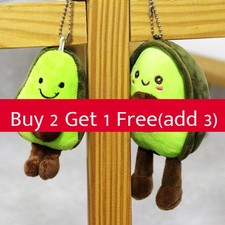 Peluche giocattolo avocado cartone animato Able portachiavi morbido cristallo velluto bambola di peluche