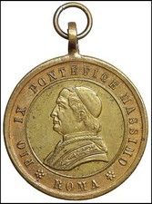 Vaticano Pio IX Medaglia Dogma dell’Immacolata 8 Dicembre 1854 Papa Assunzione