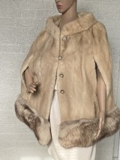 Poncho in vera pelliccia di