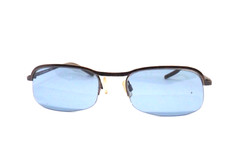 Occhiali da sole uomo donna anni 90 vintage ovali metallo COSTUME NATIONAL