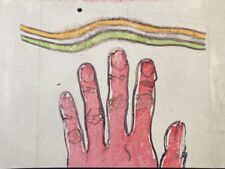 FRANCO NONNIS - Gouache su carta Avanguardia Anni '50 -'60 Una delle sue mani