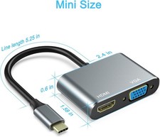 USB C a HDMI e VGA