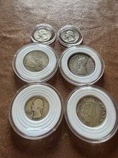 Lotto di 6 monete argento