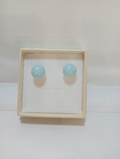 Orecchini Toppa Turchese Montata Su Argento 925