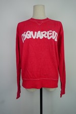DSQUARED2 FELPA COTONE DONNA TG M SWEATSHIRT WOMAN ITALY VINTAGE ROSSO