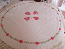 tovaglia tonda antica in cotone e canapa 