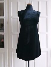 Abito corto donna Moschino velluto nero riflessi oro elegante S 40 IT sera festa