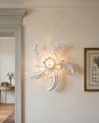 Classic light white wooden - light,