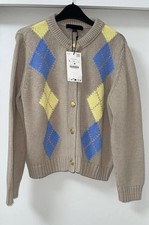 CARDIGAN ZARA BEIGE STAMPA