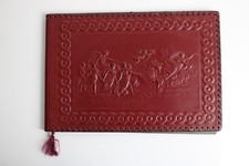 Album Fotografico Portafoto VINTAGE Rosso Similpelle D'epoca Antico - 15 Pagine