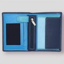 Portafoglio in pelle multicolore uomo donna con portamonete e 13 porta carte