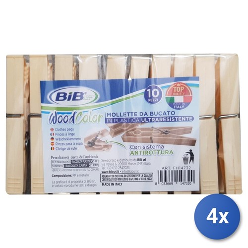 Mollette bucato legno - 4x,