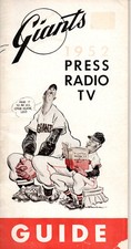 1952 NEW YORK GIANTS PRESS, RADIO, TV MEDIA GUIDE Very Rare WILLIE MAYS