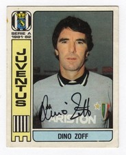 DINO ZOFF Figurina Autografata Signed Soccer Sticker Juventus Panini 1981–1982