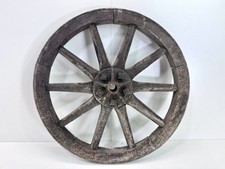 Vecchia antica ruota in legno carrello scala carro fieno decorazione casa di campagna shabby #9376