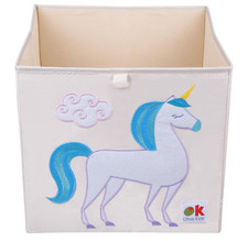 Wildkin Cubo di Immagazzinaggio per Bambini 13 Pollici per Ragazzi e Ragazze, Olice Kids (Unicorno)