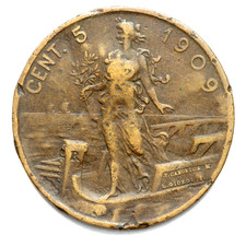 Italia 5 centesimi 1909 Prora