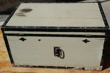 BAULE DA VIAGGIO ANTICO LEGNO