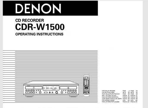 Denon cdr w1500 - lettore, cd