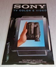 DEPLIANT SONY TV COLOR E VIDEO BROCHURE PIEGHEVOLE