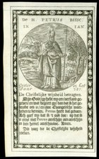 santino incisione 1600 S.PIETRO II V. DI SEBASTE