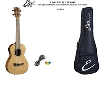 EKO EVO UKULELE TENORE IN CEDRO ELETTRIFICATO ACCORDATORE ELET.con BORSA + CAVO