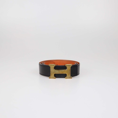 Cintura hermes nera arancione - cintura, nera/arancione