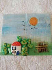 Giardino fiorito, dipinto su