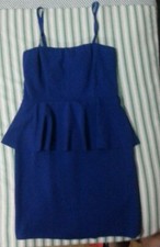 lotto 440b vestito vestitino sera tubino abito donna BLU OMAI TG.M