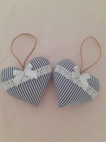 Cuori righe blu 2 - righe,