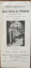 HUGO KONIG-EXCURSIONS DANS TUNISIENS-AGENTS DES WAGONS LITS- VINTAGE BROCHURE