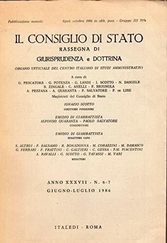 Consiglio stato - consiglio, di