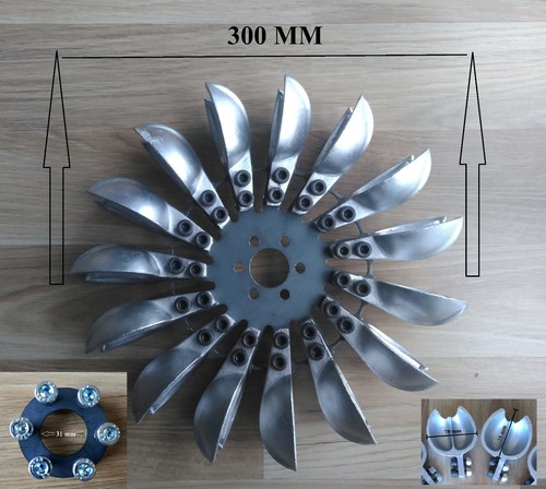 Ruota turbina pelton 300mm - turbina,