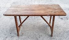 Tavolo a capretta in legno massello rustico epoca primo 900