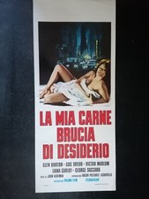 LOCANDINA LA MIA CARNE BRUCIA DI DESIDERIO BURTON GUS TAYLOR 1976 [BAG6-23]