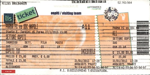 Biglietto stadio parma - stadio,