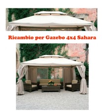 Top Copertura Telo Di Ricambio Gazebo Alluminio Sahara 4x4 Air Vent Giardino