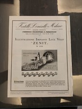 Catalogo Pubblicitario Doniselli Fabbrica Velocipedi Furgoncini Luce Velo Zenit 