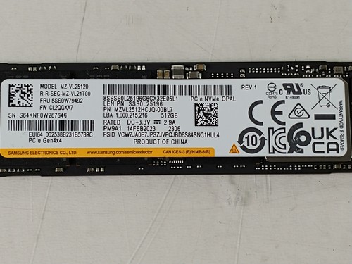 Samsung pm9a1 vl25120 512 - mz-vl25120,