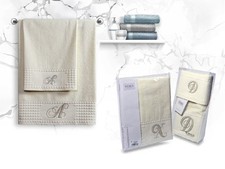 ASCIUGAMANI 1+1 ALFABETO VINGI CON INIZIALI 100%SPUGNA 1ASCIUGAMANO 1 OSPITE