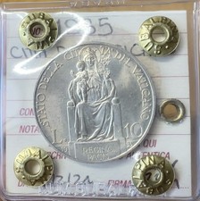 MONETA CITTA' DEL VATICANO PIO XI 10 LIRE 1935 sigillata FDC SUBALPINA