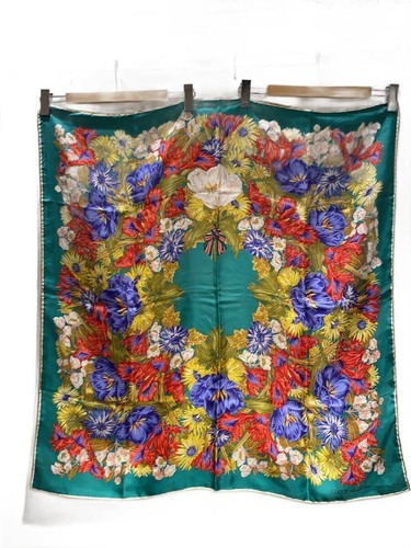 Sciarpa gucci seta grn motivo - gucci,