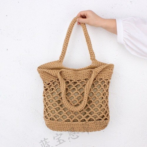 Donna paglia borsa cotone - paglia,
