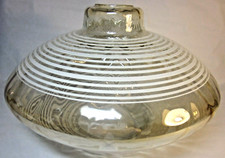 Plafoniera Art Deco sorprendente lucentezza futuristica vetro ombreggiato paralume ottime condizioni