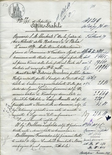 1879 antico atto - 1879, notarile