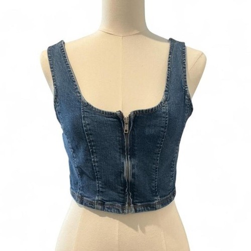 Top corsetto denim - , forever