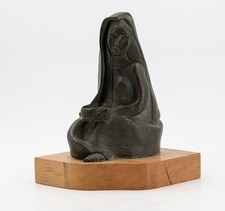 RARA SCULTURA STATUA LUCIO RANUCCI (1925-2017) BRONZO ANNO 1985 CUBISMO REALISTA