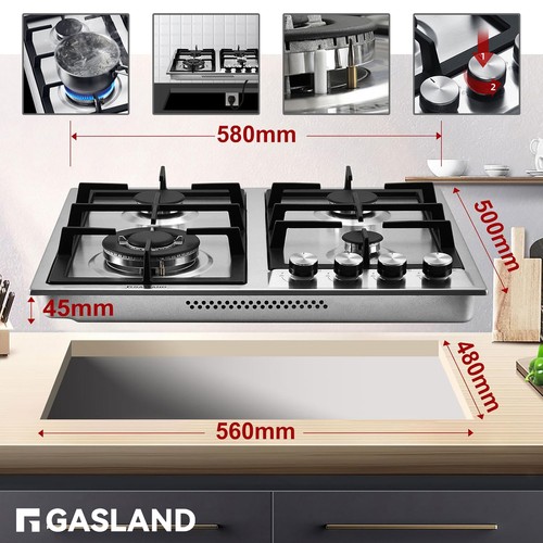 Piano cottura gas gasland - cottura, 60